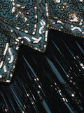 1920s Beaded Fringed Flapper Dress