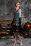 [US Warehouse] Blue 1920s Beaded Fringed Dress