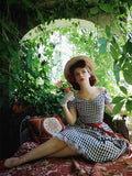 Black 1950s Plaid Swing Dress