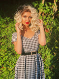 Black 1950s Plaid Swing Dress