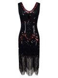 [Only shipping US] Black 1920s Beaded Fringed Flapper Dresses