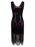 1920s Beaded Fringed Flapper Dresses