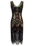 1920s Beaded Fringed Flapper Dresses