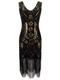 [US Warehouse] Gold 1920s Beaded Fringed Flapper Dresses