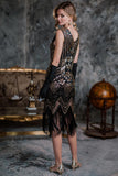 1920s Beaded Fringed Flapper Dresses