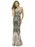 1920s Sequin Backless Formal Dress
