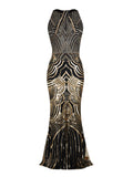 [US Warehouse] 1920s Sequin Backless Formal Dress
