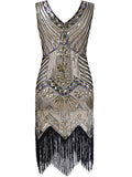 [US Warehouse] Champagn Plus Size 1920s Sequined Dress