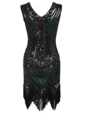 [US Warehouse] Green Plus Size 1920s Sequined Dress