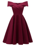 [US Warehouse] 1950s Off Shoulder Swing Dress