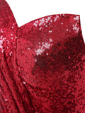 [US Warehouse] 1920s Strapless Sequin Bridesmaid Dress