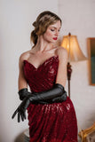 [US Warehouse] Strapless Sequin Bridesmaid Dress