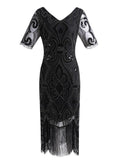 1920s Sequin Fringed Gatsby Dress