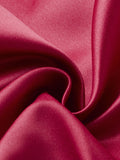 Wine Red 1950s Lace Satin Dress