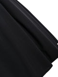 Black 1950s Striped Off Shoulder Dress