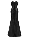 1920s Vintage Sequin Strapless Dress