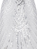 White 1920s Beaded Fringed Gatsby Dress