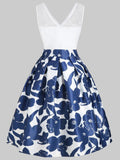 1950s Mesh Patchwork Swing Dress