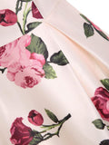 [US Warehouse] Pink 1950s Rose Floral Swing Dress