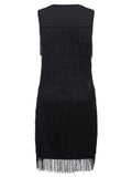 [US Warehouse] Black 1920s Sequin Tassel Flapper Dress