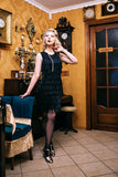 [US Warehouse] Black 1920s Sequin Tassel Flapper Dress