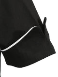 Black 1950s Button Swing Dress