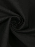 Black 1950s Button Swing Dress