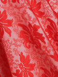 Red 1950s Lace Patchwork Furry Dress
