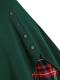 1950s Sweetheart Plaid Patchwork Dress