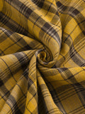 Mustard 1950s Plaid Belt Swing Dress