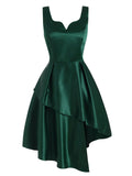 [Pre-Sale] Dark Green 1950s Hi-Lo Swing Dress