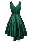 [Pre-Sale] Dark Green 1950s Hi-Lo Swing Dress