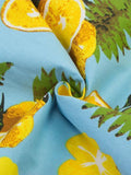 Blue 1950s Cap Lemon Swing Dress