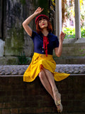 Snow White Style Button 1950s Dress