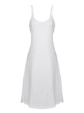 White 1950s Polka Dot Lining Dress