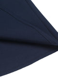 Navy Blue 1950s Solid Suspender Skirt