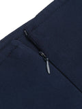 Navy Blue 1950s Solid Suspender Skirt