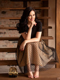 Black 1950s Polka Dot Swing Dress