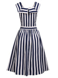 Navy 1950s Stripes Sailor Romper & Skirt