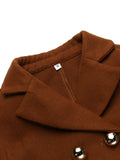 2PCS Brown 1960s Button Top & Pencil Skirt