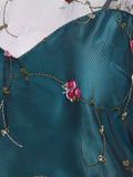 Blue 1950s Lace Hi-Lo Swing Dress