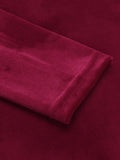 Wine Red 1960s Off Shoulder Velvet Dress