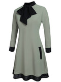 Green 1940s Queen's Gambit Inspired Dress