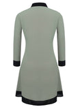 Green 1940s Queen's Gambit Inspired Dress