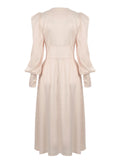 1940s Solid Silk Buttoned Tea Dress