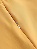 Yellow 1950s Solid Buttoned Swing Dress
