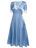 1950s Lace Patchwork Swing Dress