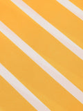 Wine Red 1950s Stripes Bow Swing Dress