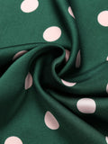 Emerald 1960s Polka Dot Fishtail Dress