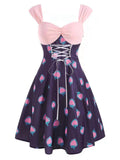 Sweetheart Neck Patchwork Fashion Dress